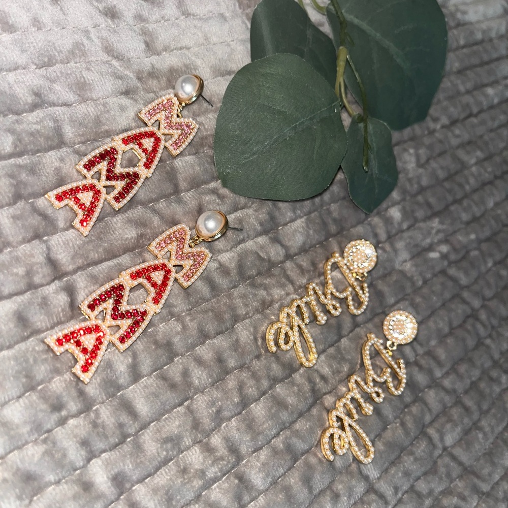 Mama earrings & Bride earrings